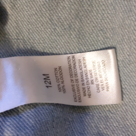 Tahari denim jacket size 12 months - Picture 7 of 9